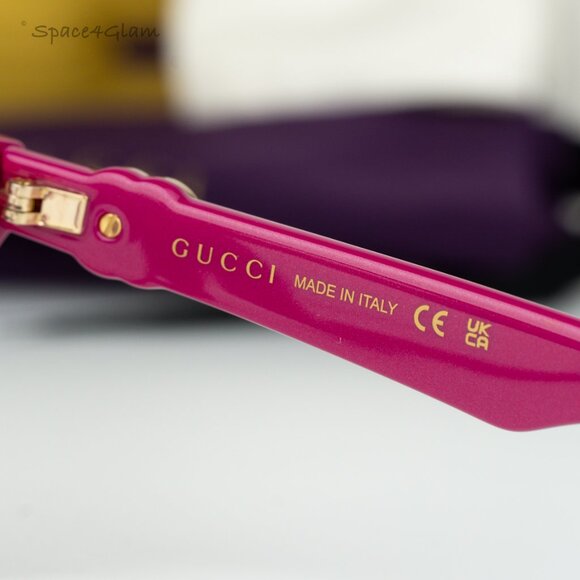 Gucci Women Eyeglasses Red Pink Demo Square GG1728O 004 NEW AUTHENTIC main image 5